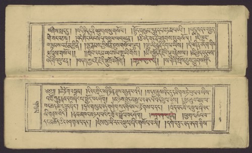 A set of two Buddhist texts - Collected Instructions on Refuge in the Three Jewels Tib. 'dri nang