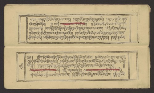 A set of two Buddhist texts - Collected Instructions on Refuge in the Three Jewels Tib. 'dri nang