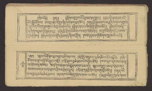 A set of two Buddhist texts—Collected Instructions on Refuge in the Three Jewels Tib. 'dri nang
