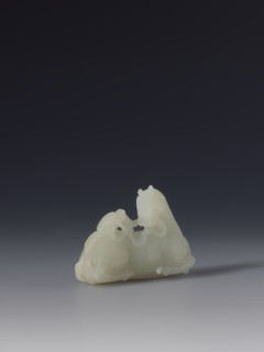 Paperweight — horse and monkey; maker, subject: horse and monkeys; materials/implements for
