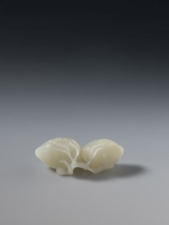 Paperweight - peaches; maker, Chinese; peaches iconography; Qianlong 1736–1795 style; Qing