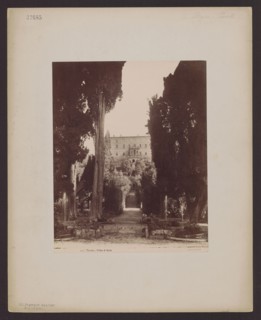 Tivoli. Villa d'Este, general view from the garden; unknown photographer; Anderson Rome;