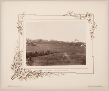 Nowogródek. Mindaugas Mountain Mound. Album card with photographic print glued onto lithographed
