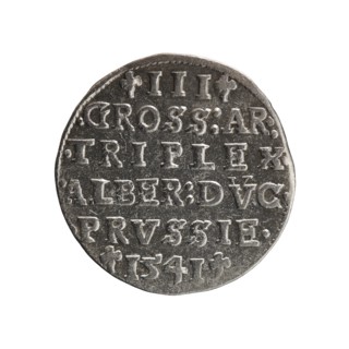 trojak; Schilling, Maciej mintmaster/publisher; Decjusz, Jost Ludwik fl. 1528–1535 co-creator; mint