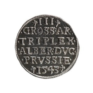 trojak, Schilling, Maciej mintmaster; Decjusz, Jost Ludwik fl. 1528-1535 co-creator; Albrecht