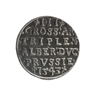 Trojak by Schilling, Maciej mintmaster, co-created with Jost Ludwik Decjusz fl. 1528–1535. Obverse: