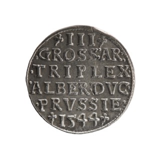 trojak; maker: Schilling, Maciej mintmaster; co-creator: Decjusz, Jost Ludwik fl. 1528–1535, mint