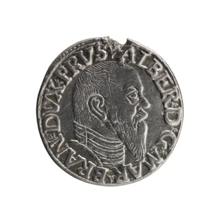 Trojak coin by Schilling, Maciej mintmaster and co-creator Decjusz, Jost Ludwik fl. 1528–1535 mint