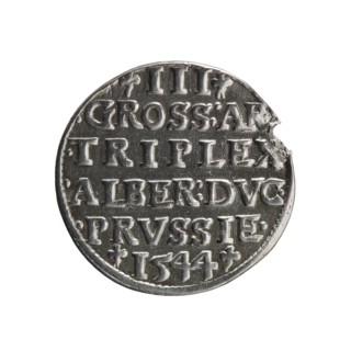 Trojak; maker: Schilling, Maciej mintmaster; co-creator: Decjusz, Jost Ludwik fl. 1528–1535, mint
