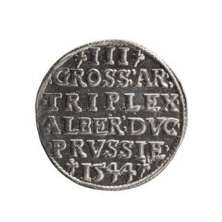 Trojak; Schilling, Maciej mintmaster; Decjusz, Jost Ludwik fl. 1528–1535 co-creator. Obverse: male