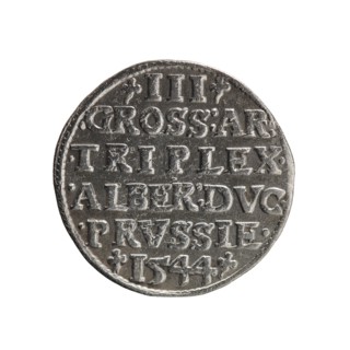 Trojak coin by Maciej Schilling mintmaster and co-creator Jost Ludwik Decjusz fl. 1528–1535;
