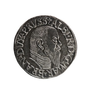Trojak coin by Schilling, Maciej mintmaster and co-creator Decjusz, Jost Ludwik fl. 1528–1535 mint