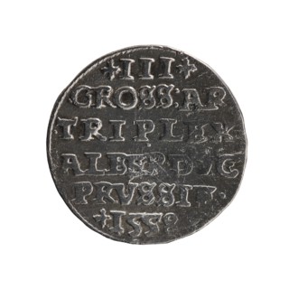 Trojak, Albrecht Hohenzollern Prince of Prussia; 1490–1568 — iconography: towers, male busts in