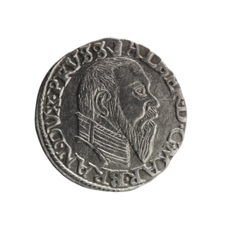 trojak, Albrecht Hohenzollern Prince of Prussia; 1490–1568 - iconography: towers, male busts in