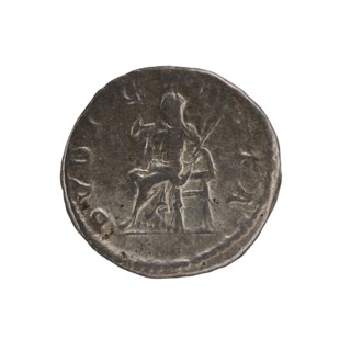 Denarius, Elagabalus 204–222; Roman emperor 218–222. Obverse: IVLIA MAESA AVG — Draped bust of