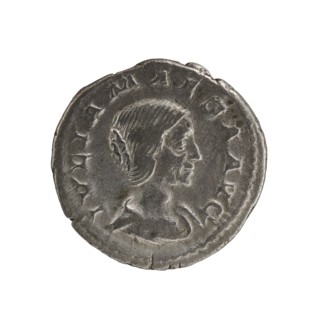 Denarius, Elagabalus 204–222; Roman emperor 218–222. Obv.: IVLIA MAESA AVG — Draped bust of Julia