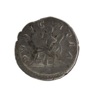 Denarius, Elagabalus reigned 218–222. Obverse: IVLIA MAESA AVG — Draped bust of Julia Maesa facing