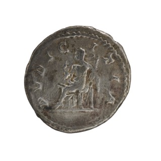 Denarius, Elagabalus 204–222; Roman emperor 218–222. Obverse: IVLIA MAESA AVG — draped bust of