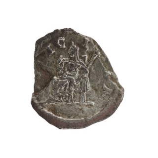Denarius of Elagabalus 204–222; Roman emperor 218–222. Obverse: IVLIAMAESAAVG — Draped bust of