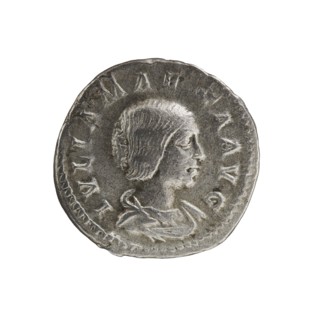 Denarius, Elagabalus 204–222; Roman emperor 218–222. Obv.: IVLIA MAESA AVG — Draped bust of Julia
