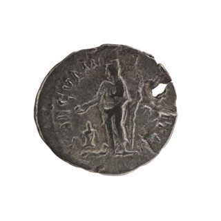 Denarius, Elagabalus Roman emperor 218–222. Obv.: IVLIA MAESA AVG — Draped bust of Julia Maesa