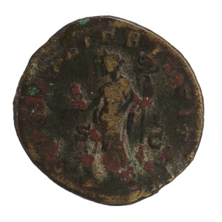 dupondius, Elagabalus 204–222; Roman emperor 218–222. Obv.: IVLIAMAESAAVG — Bust of Julia Maesa in