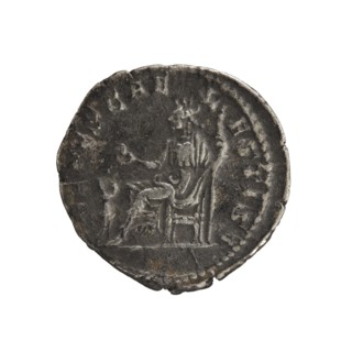 Denarius, Elagabalus reigned 218–222 CE; issuer: Julia Soaemias 180–222. Obverse: Draped bust of