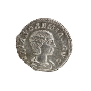 Denarius, Elagabalus 204–222; Roman emperor 218–222 issuer; Julia Soaemias 180–222; Augusta