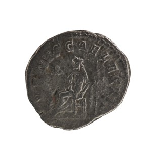 Denarius of Elagabalus reigned 218–222. Issued under Julia Soaemias Augusta 218–222. Obverse: