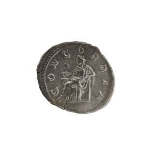 Denarius, Elagabalus Roman emperor 218–222 issuer, Julia Paula ca. 190–235; Roman empress 219–220.