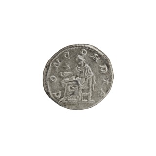 Denarius, Elagabalus Roman emperor 218–222 and Julia Paula Roman empress 219–220. Obverse: