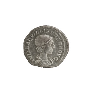 Denarius, Elagabalus Roman emperor 218–222. Issuer: Aquilia Severa Roman empress 221–222. Obverse: