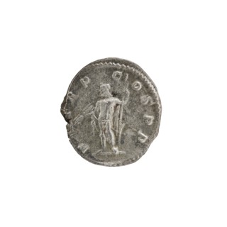 Denarius, Alexander Severus Roman emperor; 222–235 — iconography: Roman deities, Jupiter. Obv.: