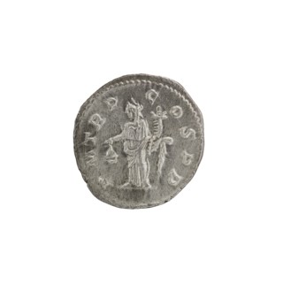 Denarius of Alexander Severus Roman emperor, 222–235. Obverse: Bust of Alexander Severus with
