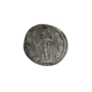 Denarius of Alexander Severus reigned 222–235. Obverse: Bust of Alexander Severus with laurel