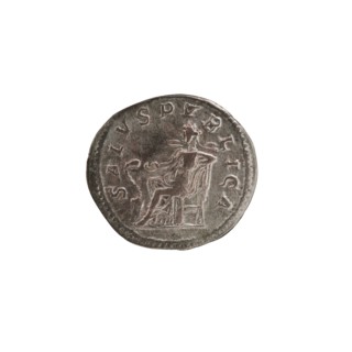 Denarius, Salus personification, Alexander Severus Roman emperor; 222–235 — Obv.: