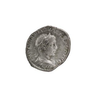 Denarius; personifications; Alexander Severus Roman emperor, 222–235 — iconography: Salus. Obverse: