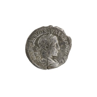 Denarius, Alexander Severus 208–235; Roman emperor 222–235. Obverse: Bust of Alexander Severus with