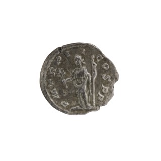 Denarius, Alexander Severus 208–235; Roman emperor 222–235. Obverse: Bust of Alexander Severus with
