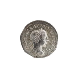 Denarius; personifications; Alexander Severus Roman emperor, 222–235 — iconography: Salus. Obv.: