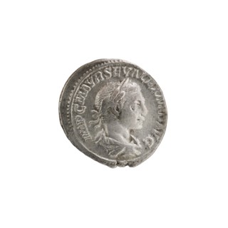 Denarius, personifications, Alexander Severus Roman emperor; 222–235 — iconography: Salus. Obverse: