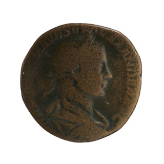 Sestertius, Roman deities, Alexander Severus Roman emperor; 222–235 — iconography: Pax