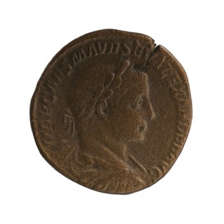 Sestertius, personifications, Alexander Severus Roman Emperor; 222–235 — iconography: Providentia.