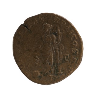 sestertius, personifications, Alexander Severus Roman Emperor; 222–235 — iconography: Providentia.