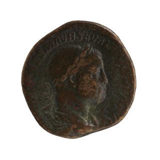 Sestertius, personifications, Alexander Severus Roman Emperor; 222–235 — iconography: Securitas
