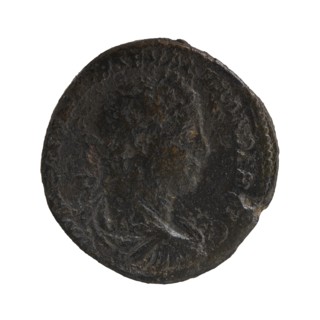 Sestertius; obverse: bust of Alexander Severus Roman Emperor, 222–235 in laurel wreath, armor and