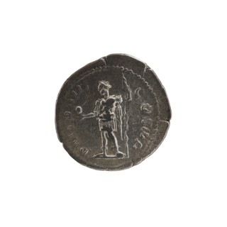 Denarius of Alexander Severus reigned 222–235. Obverse: Bust of Alexander Severus right with laurel
