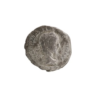 Denarius of Alexander Severus reigned 222–235. Obverse: Bust of Alexander Severus right, wearing