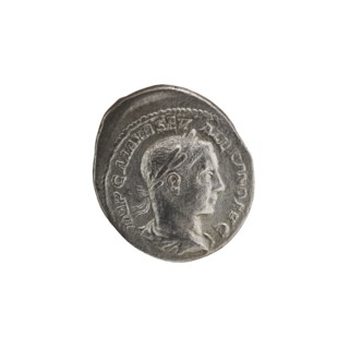 Denarius; personifications; Alexander Severus Roman emperor; 222–235 — iconography: Fides Fidelity,