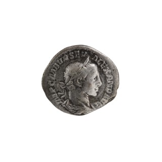 Denarius; personifications; Virtus personification; Alexander Severus Roman emperor, reign 222–235